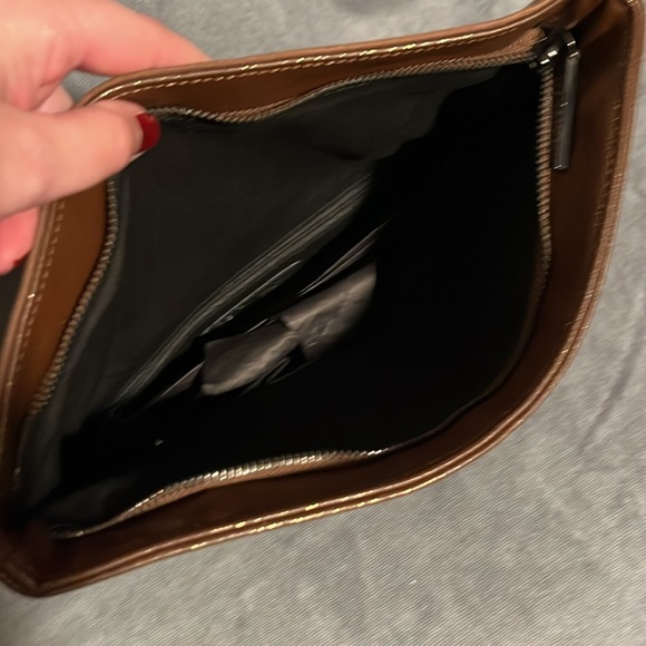 NWOT BCBGeneration Shimmer Brown Clutch Foldover - Picture 6 of 7